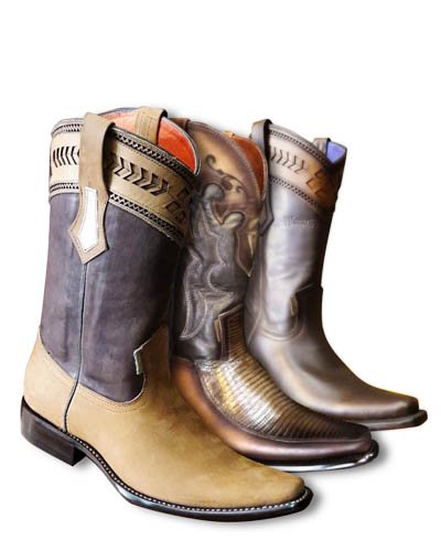Botas tejanas de cuero hechas con cortadora laser cnc