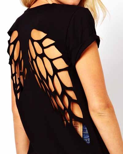 Camiseta con motivo en corte claser nc