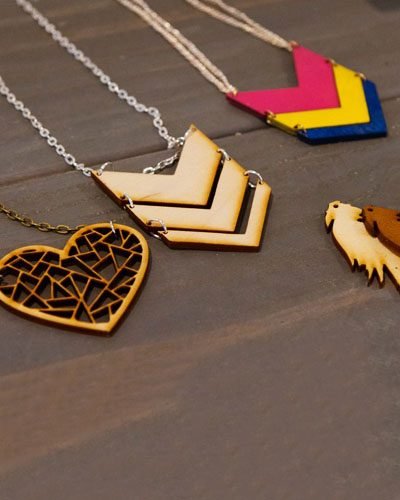 Collar diseño geometrico - Corte en MDF - Artesanias y Accesorios - Maquinas Laser CAMFive