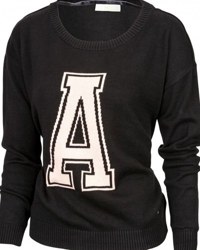 Saco tejido con letras y colores en galga fina gg12-gg14-gg16