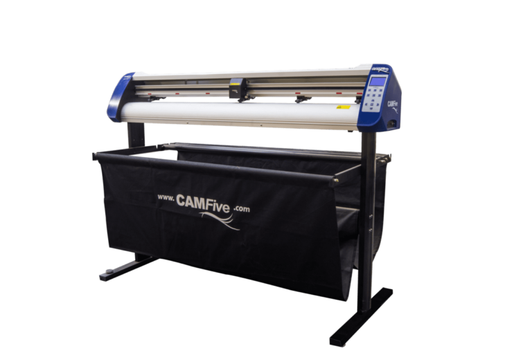 Plotter de corte CAMFive con estructura profesional, ideal para cortar vinil, etiquetas, stencil y materiales adhesivos.