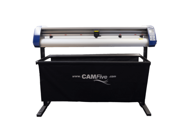 Plotter de corte CAMFive con estructura profesional, ideal para cortar vinil, etiquetas, stencil y materiales adhesivos.